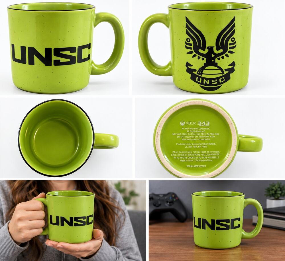Halo UNSC 20 oz Green Ceramic Mug – Xbox 343 Industries